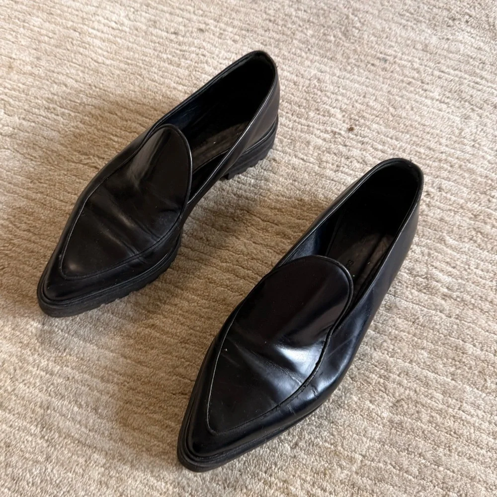 PROENZA SCHOULER Pointy Toe Loafer in Black Size 38